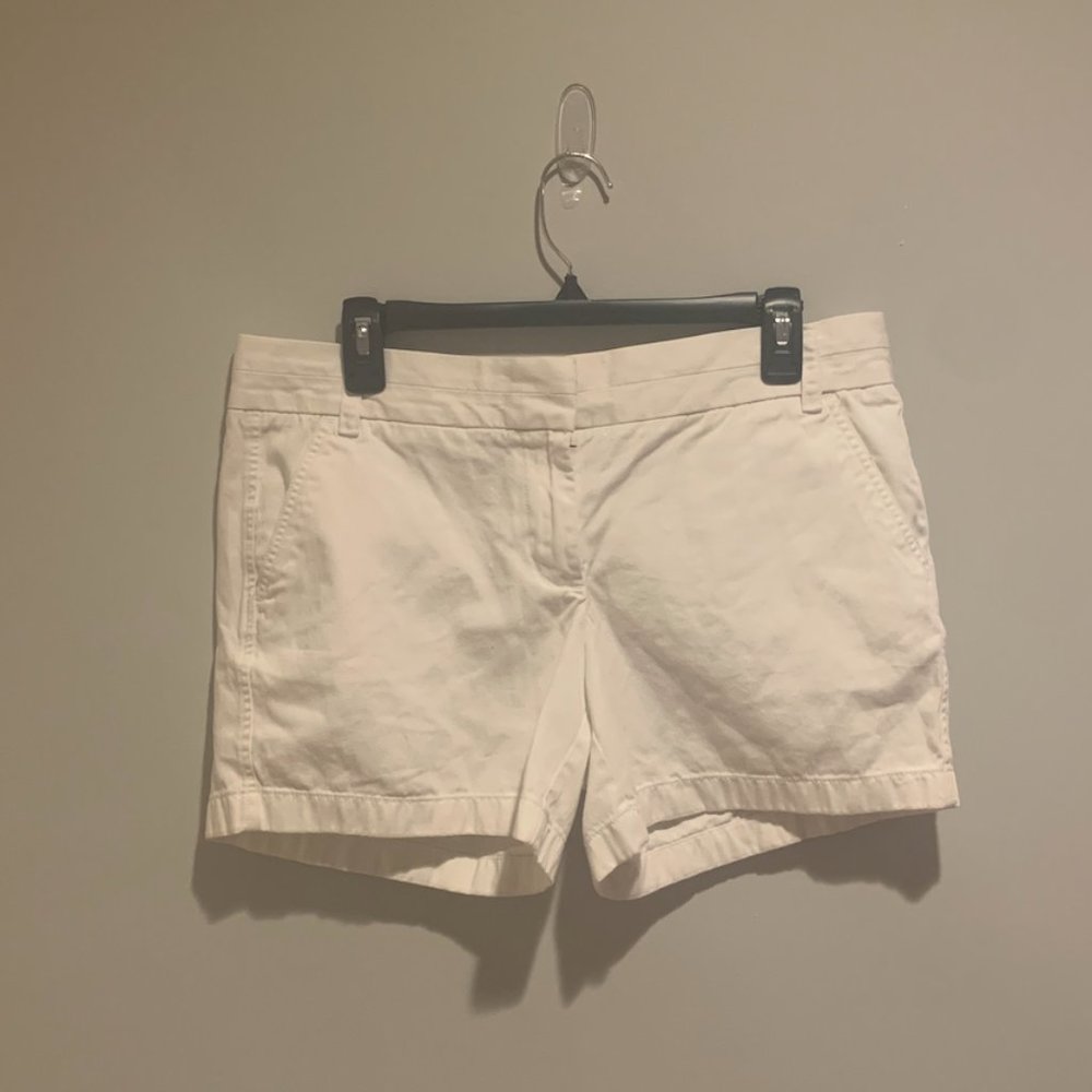 J. Crew White Chino Shorts